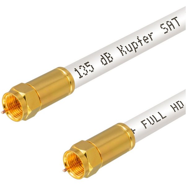 HB-DIGITAL SAT Anschlusskabel 135dB 5-Fach Reines Kupfer Kompressionssteckern SAT-Kabel, F-Kompressionsstecker, (400 cm)