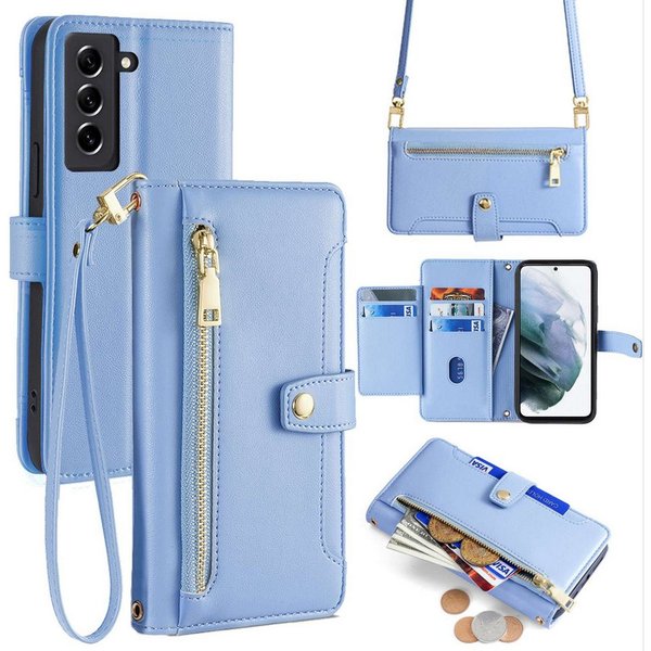 betterfon Handykette für Samsung Galaxy Leder Umhänge Hülle mit Kartenfächer, Hände frei – mit Silikonhülle & Schnur für flexiblen Alltag