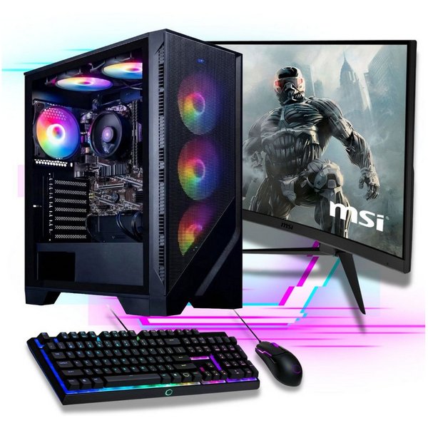 Meinpc AMD Ryzen 7 Set PC-Set (27,00 Zoll, AMD Ryzen 7 5700G, Radeon Vega, 32 GB RAM, 500 GB SSD, Gamer, Gaming, RGB)