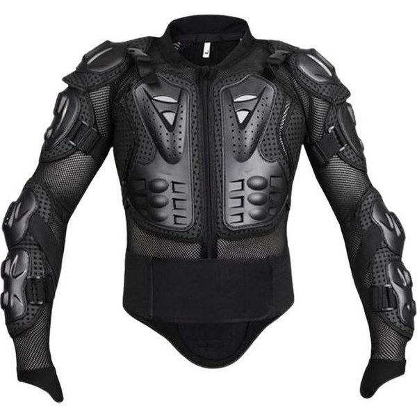 FunSport-Factory Brustprotektor Protektorenjacke Protektorenweste Protektoren Motorrad Erwachsene, Abnehmbare Protektoren, Belüftet, Elastisches Material