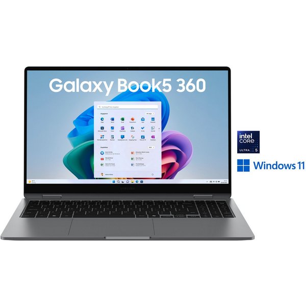 Samsung Galaxy Book5 360 (NP750QHA-KA6DE) Convertible Notebook (39,6 cm/15,6 Zoll, Intel Ultra 5 226V, ARC, 16 GB, 512 GB SSD)