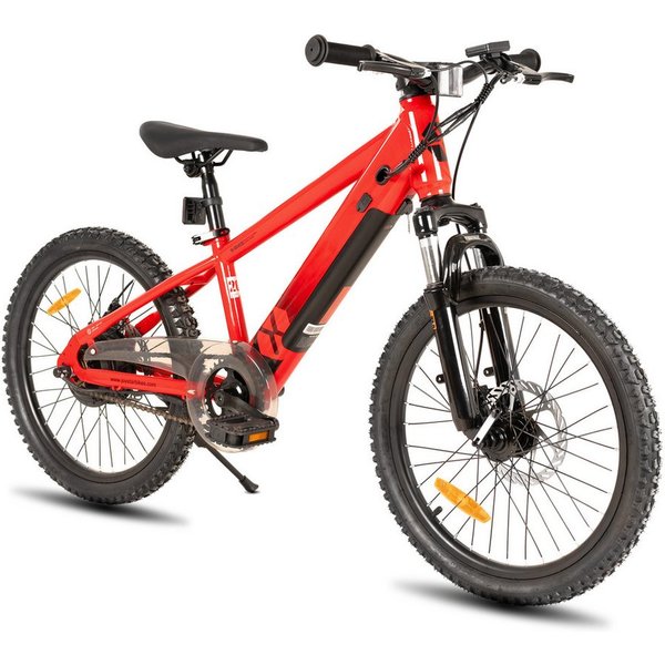 HILAND E-Bike 20/24 Zoll E‑Mountainbike 24V 250W Akku abnehmbar Kinder u. Erwachsene, Heckmotor, 124,8 Wh
