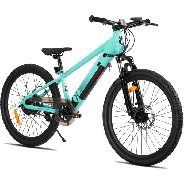 HILAND E-Bike 20/24 Zoll E‑Mountainbike 24V 250W Akku abnehmbar Kinder u. Erwachsene, Heckmotor, 124,8 Wh