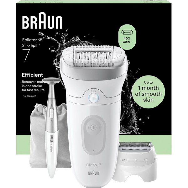 Braun Epilierer Silk-épil 7 SE7-241, Rasier- & Trimmeraufsatz, Wet&Dry