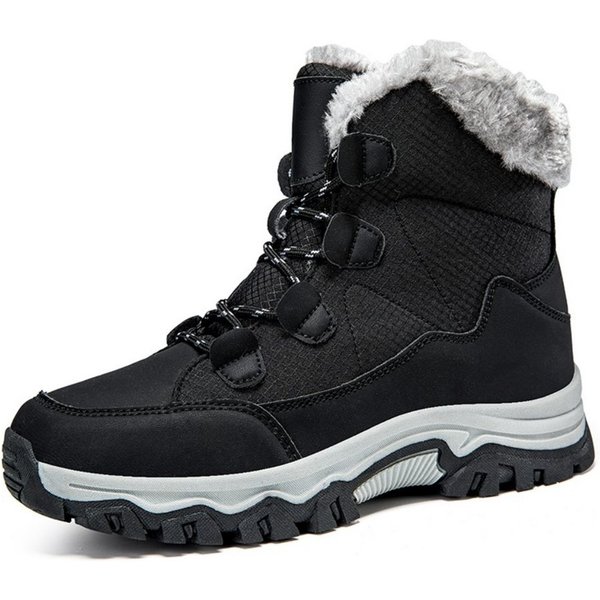 HUSK'SWARE Schneeschuhe Top Winterstiefel mit Fleecefutter (Rutschfeste Sohle Wind- & kälteresistent), Warm gefüttert Bequem & leicht
