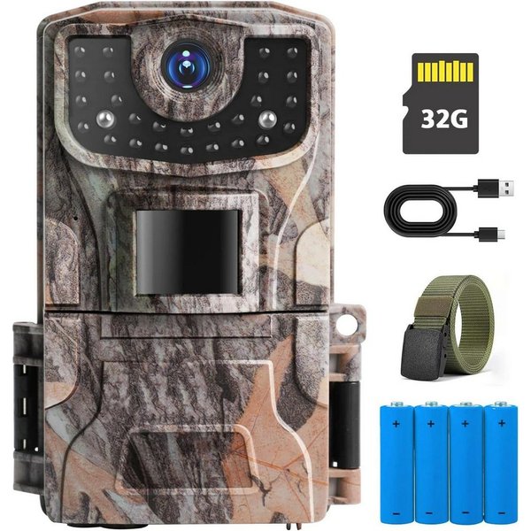 TWUFY Wildkamera 2K Wildkamera mit Bewegungssensor 36MP Nachtsicht & 32GB Karte (Außenbereich, für die Jagd Wildlife Scouting Garten Haus Sicherheit, Testsieger