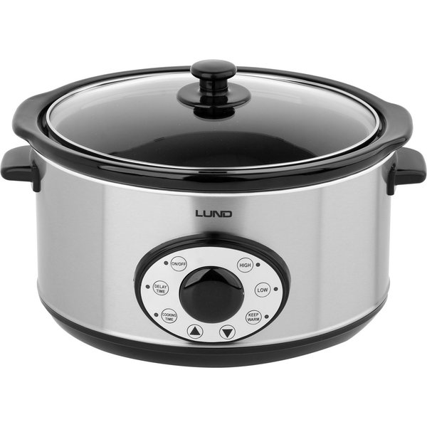 Lund Schongarer Slow Cooker 280 W 4,5 l mit Timer, 280 W