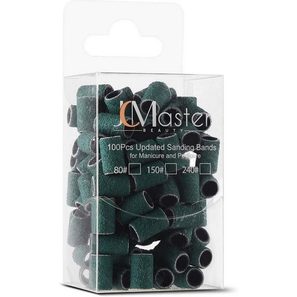 JCMaster Maniküre-Pediküre-Set, 100x Nagelfräser Schleifhülsen 240 Schleifband