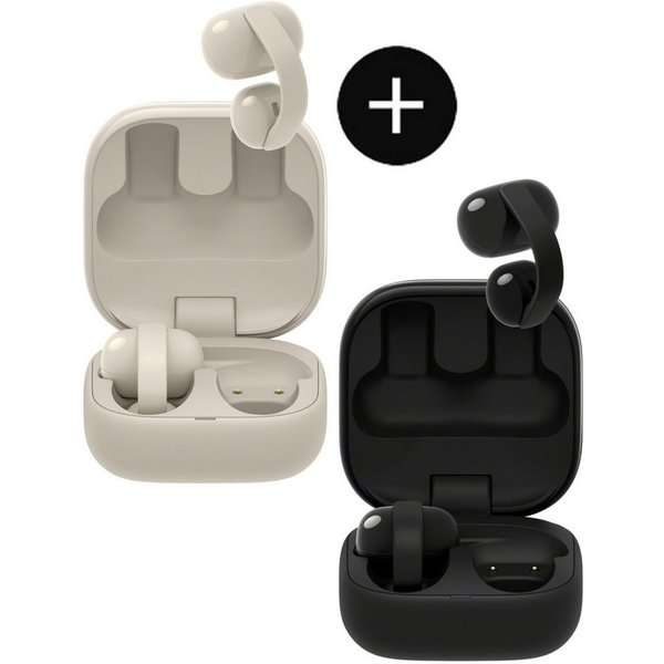 Sony 2erSet LinkBuds Clip WF-LC900B + WF-LC900C Open-Ear-Kopfhörer (Rauschunterdrückung, True Wireless, integrierte Steuerung für Anrufe und Musik, Bluetooth, S