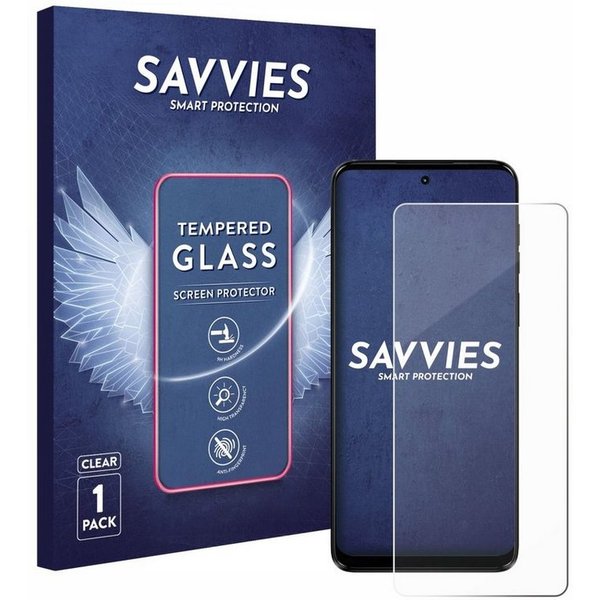 Savvies Displayschutzglas Schutzglas für Motorola Moto G14, Displayschutz 9H Glas Klar Transparent