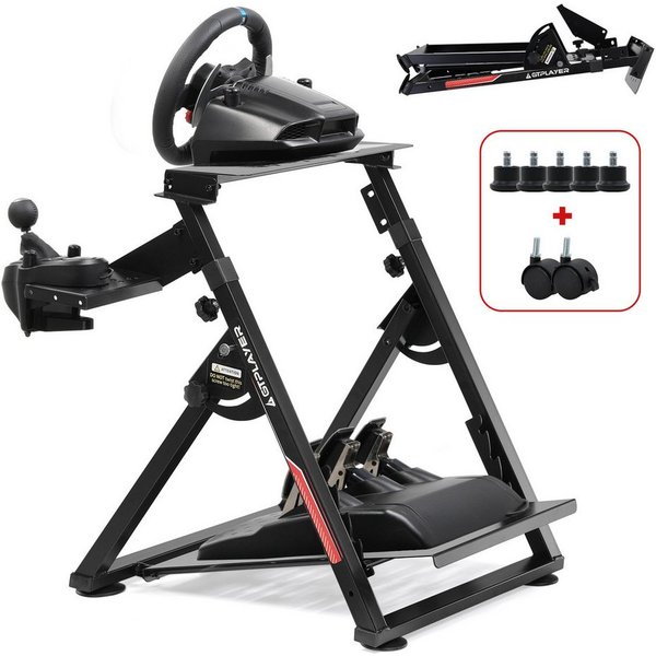 GTPLAYER Lenkradständer Lenkrad Gaming Wheel Stand für Logitech Controller (Neigungsverstellbares Gestell PS4 Xbox PC PS5)