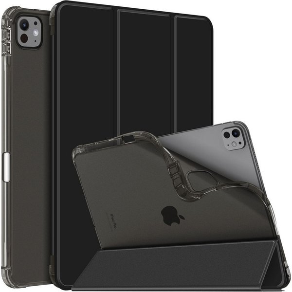 Fintie Tablet-Hülle für iPad Pro 11 Zoll (M5/M4) 2025/2024 mit Stifthalter, TPU Soft Transparenter Rückseite Abdeckung Hülle Intelligent Case