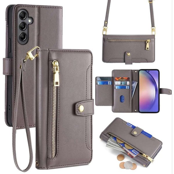 betterfon Handykette für Samsung Galaxy Leder Umhänge Hülle mit Kartenfächer, Hände frei – mit Silikonhülle & Schnur für flexiblen Alltag