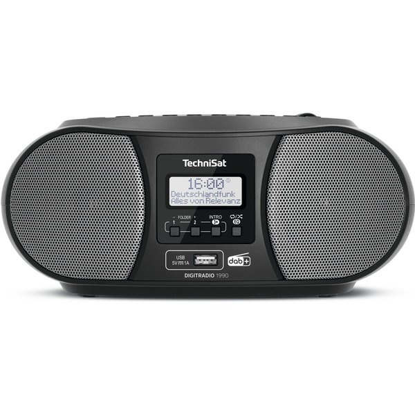 TechniSat DIGITRADIO 1990 Digitalradio (DAB) (Digitalradio (DAB), FM-Tuner mit RDS, 3 W, CD-Player, Bluetooth, Tragegriff, Netz- und Batteriebetrieb)
