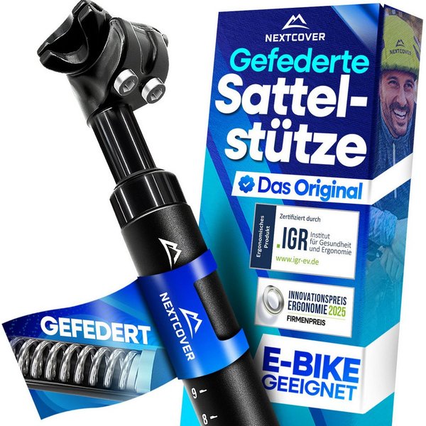 Nextcover Sattelstütze NEXTCOVER® Sattelstütze gefedert mit 27.2/30.9/31.6mm Durchmesser