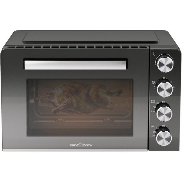 ProfiCook Minibackofen PC-MBG 1277, 30L, Ober-/Unterhitze, Umluft, Drehspieß