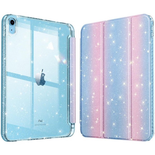 Fintie Tablet-Hülle für iPad 11 Generation 11 Zoll 2025(A16), iPad 10 Generation 2022, mit Stifthalter, Glitzernde Stoßfeste Case mit Glänzende Rückseite