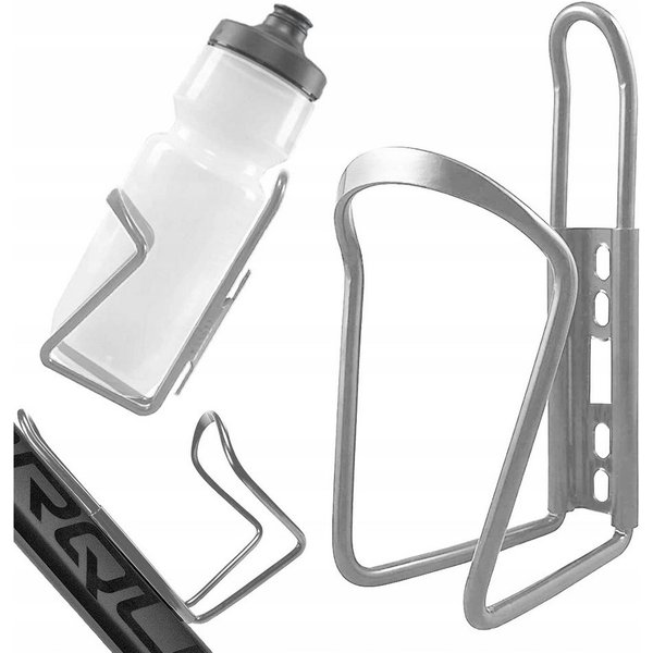 VERK GROUP Fahrrad-Flaschenhalter 2er Fahrrad Flaschenhalter Aluminium Schwarz Silber Universal, (Packung), 2er-Set aus Aluminium, Für Flaschen bis ca. 1,5 Lite