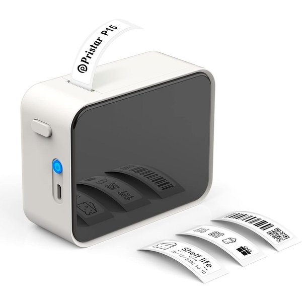 FELIXLEO Pristar P15 Bluetooth Etikettiergeraet Labeldrucker Weiss Etikettendrucker
