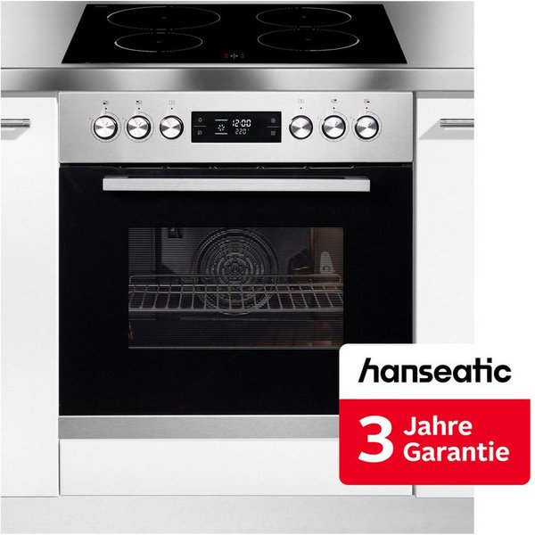 Hanseatic Induktions Herd-Set HBCO7010PA1 + HI4B6071CB, mit 1-fach-Teleskopauszug, Pyrolyse-Selbstreinigung, inkl. 3 Jahre Herstellergarantie