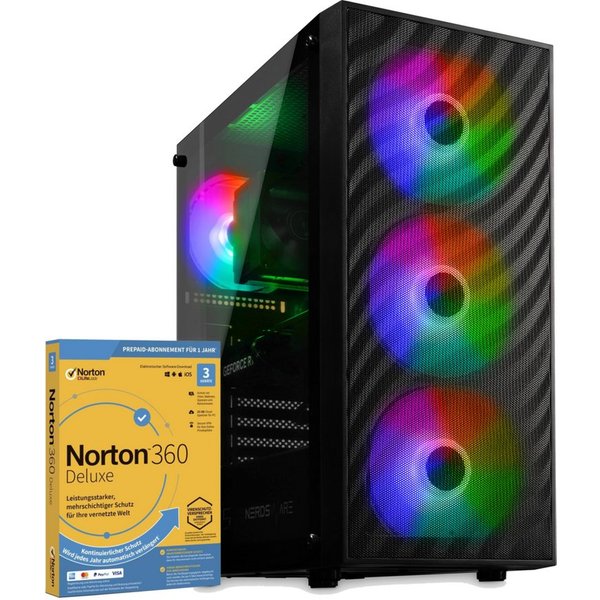 cybernerds PRO Gaming P14 AMD Ryzen 7 5700X mit AMD Radeon RX 7600 PC (AMD AMD Ryzen 7 5700X, 16 GB RAM, 512 GB SSD)