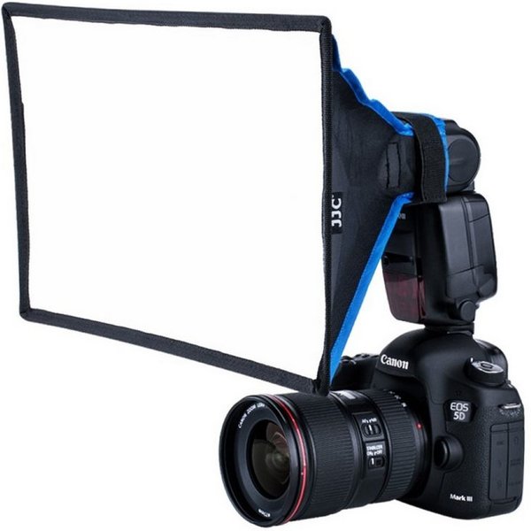 JJC Rechteckiger Diffusor Softbox für tragbare Blitzgeräte Größe L Studio-Stativ-Blitz