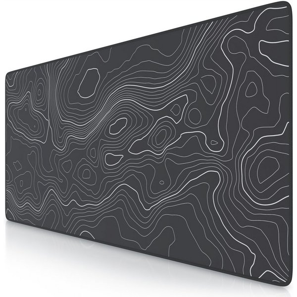Titanwolf Gaming Mauspad XXL Speed Mousepad 900 x 400 x 3 mm, Schreibtischauflage, abwaschbar (1-St), rutschfeste Rückseite, Geschwindigkeit & Präzision, Topogr
