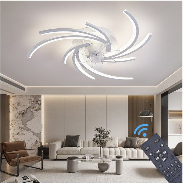 Eurohandisplay Deckenventilator Deckenventilator LED Beleuchtung Deckenlampe Fernbedienung, Mit Fernbedienung einstellbar