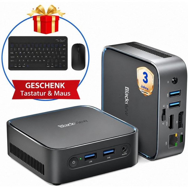 blackview Neuer MP50 AMD Ryzen 5 3500U / 3700U(4C/8T) 16GB RAM 512GB SSD Mini-PC (AMD AMD Ryzen 5 3500U, AMD Ryzen 5 3500U, 16 GB RAM, 512 GB SSD, Windows 11 Pr