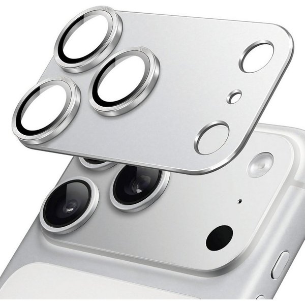 SmartUP Kameraschutzglas für Apple iPhone 17 Pro Titan Metall Kamera Schutzglas Panzerfolie 3D für iPhone 17 Pro, Titan Kameraglas