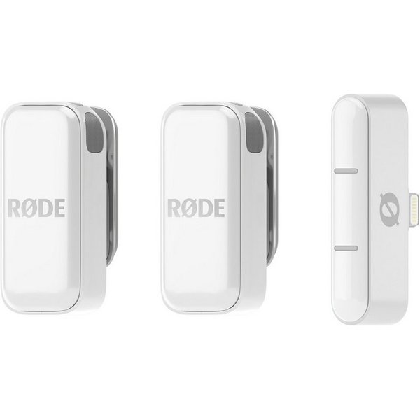 RØDE Rode Wireless Micro Drahtloses Mikrofon-System Lightning Weiss Digitales Aufnahmegerät (Drahtlos-Mikrofonsystem für IOS mit Lightning)