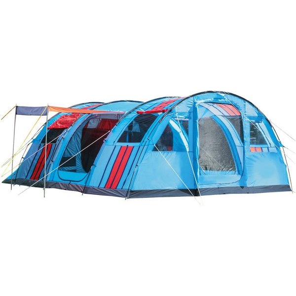 Skandika Tunnelzelt Gotland 6, dunkle Kabine, eingenähter Boden, 6 Personen, Personen: 6 (3 Eingänge (2 als Sonnendach nutzbar), 540 x 450 cm), mit eingenähtem 
