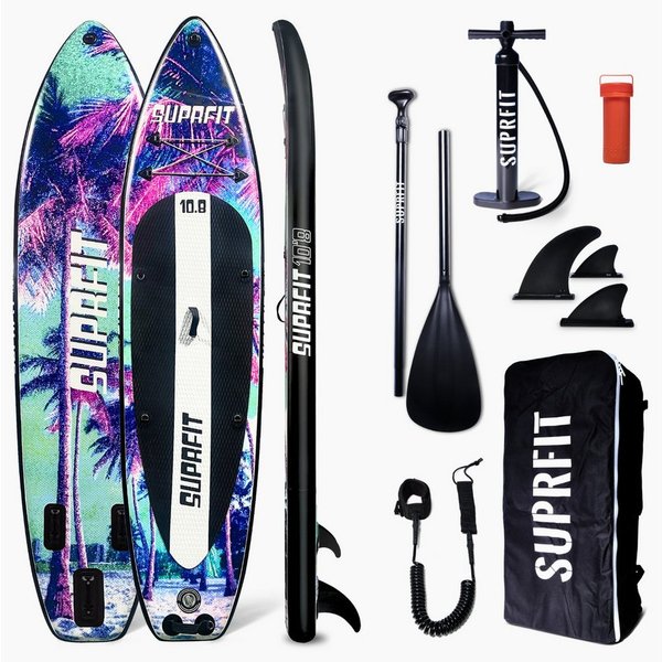 SF SUPRFIT Inflatable SUP-Board Stand-Up Paddling Board Sunset Vice, Touring, Perfekt für Anfänger – kein Frust beim Einstieg