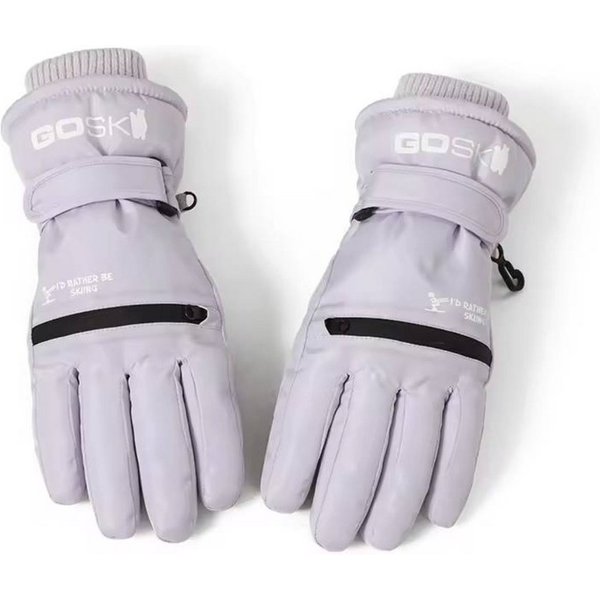Blusmart Skihandschuhe Winter-Skihandschuhe mit Reißverschlusstasche (Winddichte und warme Touchscreen-Handschuhe, Wasserdichtes Fleecefutter) Für Skifahren, Ra
