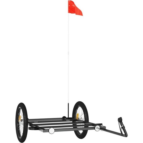 vidaXL Fahrradlastenanhänger Fahrradanhänger Schwarz 135x68x37 cm Eisen