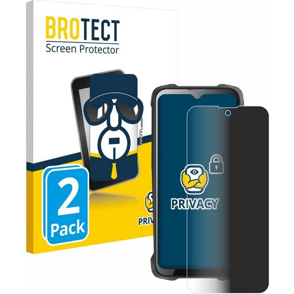 BROTECT Displayschutzfolie Sichtschutzfolie für Cubot King Kong 9, 2 Stück, Anti-Spy Privacy Sichtschutz Blickschutzfolie Blaulicht-Schutz
