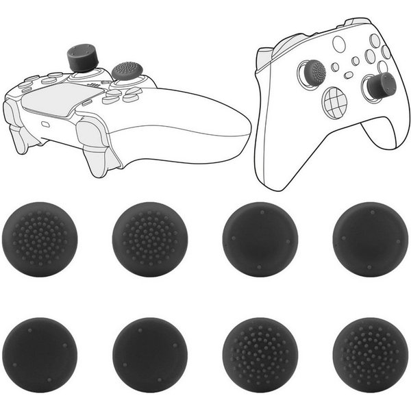Speedlink STIX Pro Controller Cap Set Kappen Thumb-Grips Controller (Set, 8 St., 8x Trigger Thumb-Grips Gamepad Anti-Rutsch flach + XXL mit Wölbung)