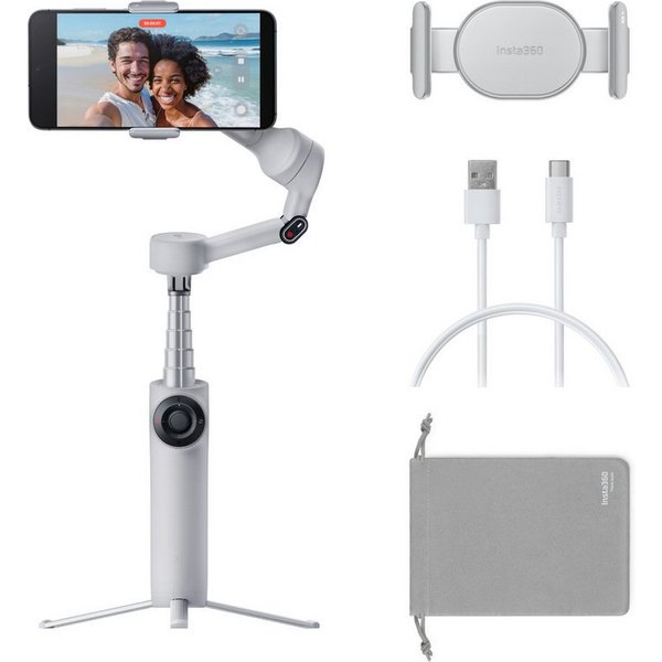 Insta360 Insta360 Flow 2 Standard-Bundle, Grau, KI-Smartphone-Gimbal Kamera-Gimbal