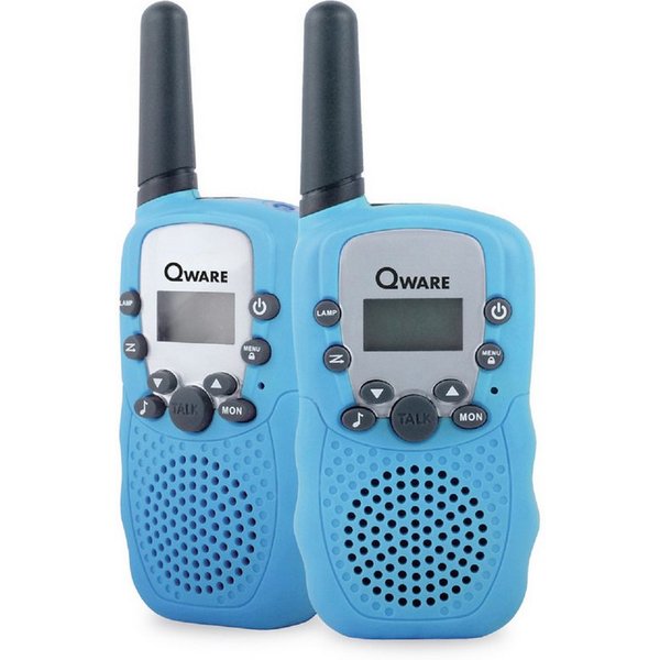Qware Gaming Walkie Talkie Walkie-Talkie Set – 3 km Reichweite, 10 Kanäle & Taschenlampe Blau
