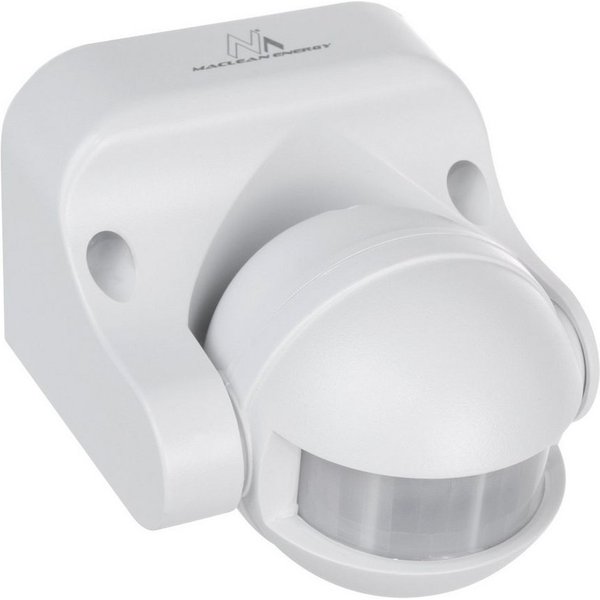 Maclean Bewegungsmelder MCE358 PIR Bewegungsmelder 180° IP44 Dämmerungssensor, 12 m Reichweite, LED geeignet, Wandmontage