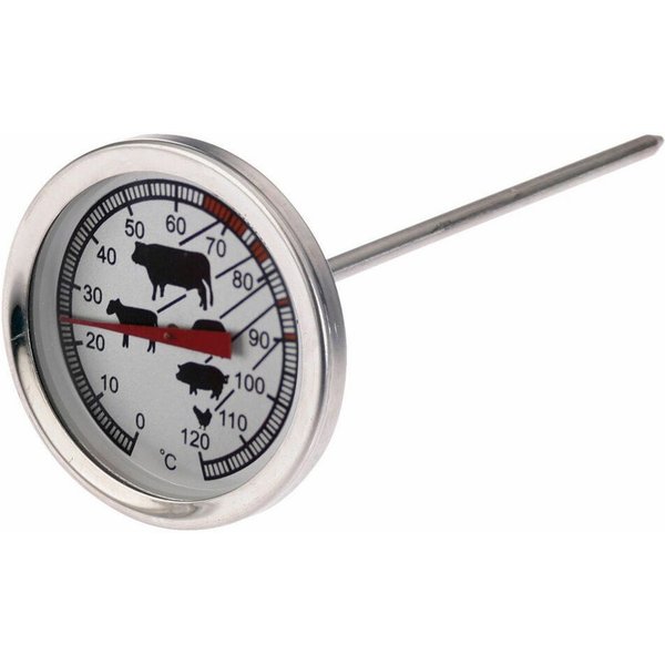 WESTMARK Bratenthermometer rostfrei, silber/weiß, rostfrei, einfaches Ablesen durch Symbole