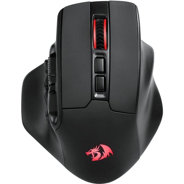 Redragon M811 Aatrox Kabellose, Ergonomisches Design für PC & Gamer Gaming-Maus (kabelgebunden, RF Wireless, 15 programmierbare Tasten, 5 DPI-Stufen, RGB-Beleuc