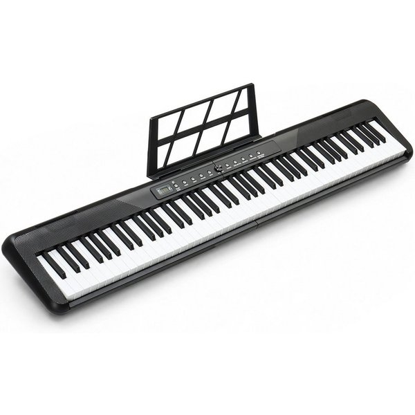 LALAHO Digitalpiano 88 Tasten E Piano halbgewichtete Tastatur Bluetooth, mit Aufnahmefunktion, Metronom & Stereolautsprechern