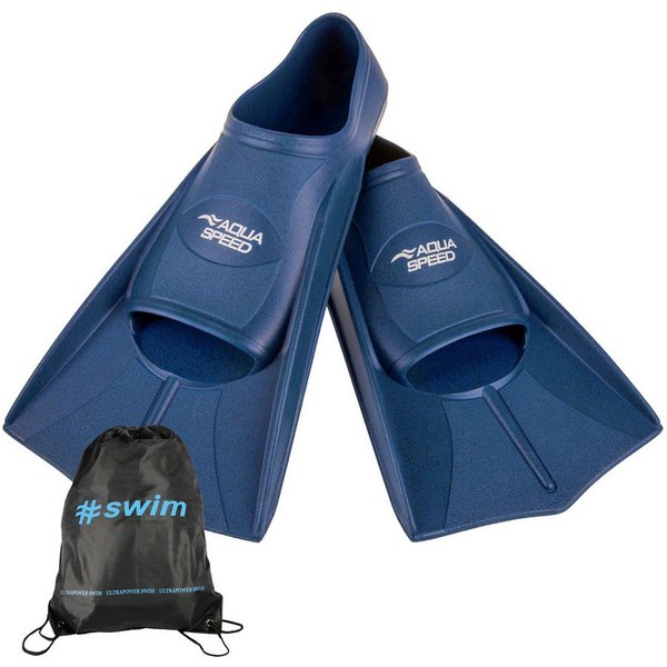 Aqua Speed Flosse Silikon Kurzflossen fürs Training mit teilrecyceltem Material (Kontrollierte Trainingslösung für Technikblöcke 41/42 sea fog), Kompakte Traini