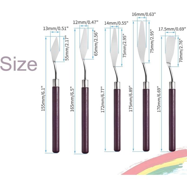 FELIXLEO Gemüseschneider 5 Stück Torten Spachtel Back Set Streichpalette