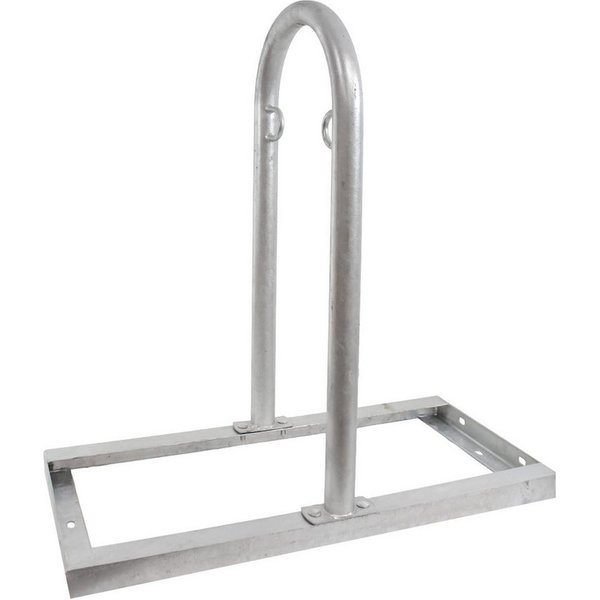 TRUTZHOLM Fahrradständer Fahrradanlehnbügel 90x84 cm Stahl feuerverzinkt Ø 49 mm freistehend (1er, 1-St., Inkl. Montagematerial zur optionalen Erweiterung), fre