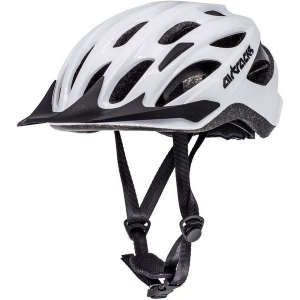 Airtracks Fahrradhelm Fahrradhelm Star S/M (53-58cm), L/XL (58-63cm), K-60 für Herren und Damen - EPS-Körper + IN MOULD / Neon Weiß Schwarz