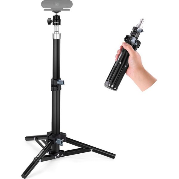 Neewer ST45B Webcam Tischstativ, mit Handyhalterung, Höhenverstellbar Tischstativ (29-45 cm, für Webcams DSLR Kameras Ringlicht Live Streaming)