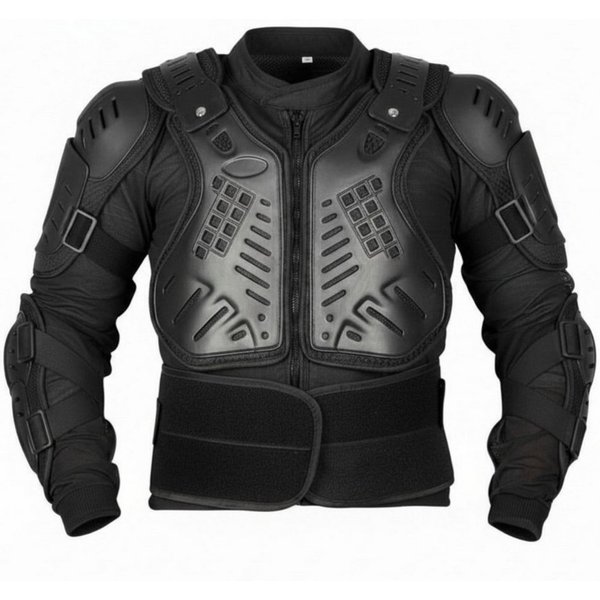 MDM Protektorenjacke Herren Protektorenjacke Herren Motocross mit Rückenprotektor, Atmungsaktive Protektorenjacke mit Hartschalenprotektoren
