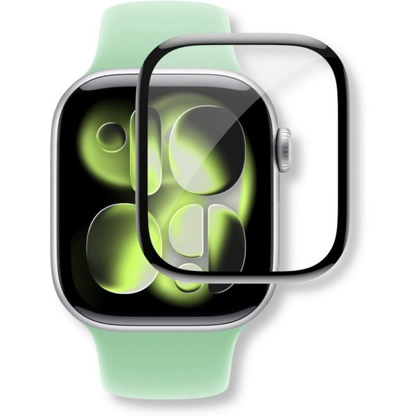 YAXO Displayschutzglas Schutzglas für Apple Watch 41 42 45 46mm gewölbt kratzfest klar dünn für Apple Watch 42mm, Displayschutz Set, 1 Stück, Anti-Fingerprint